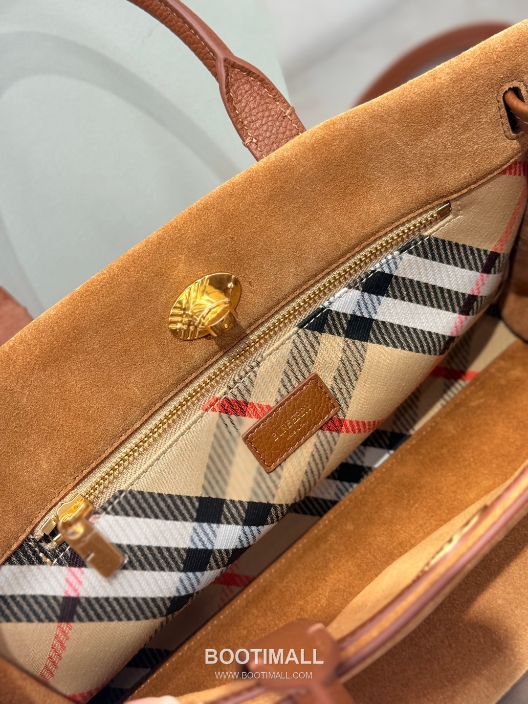 Burberry Cotswolds Tote Suede Leather Beige Bag 버버리 코츠월즈 토트 343173 스웨이드 레더 베이지 31cm 12