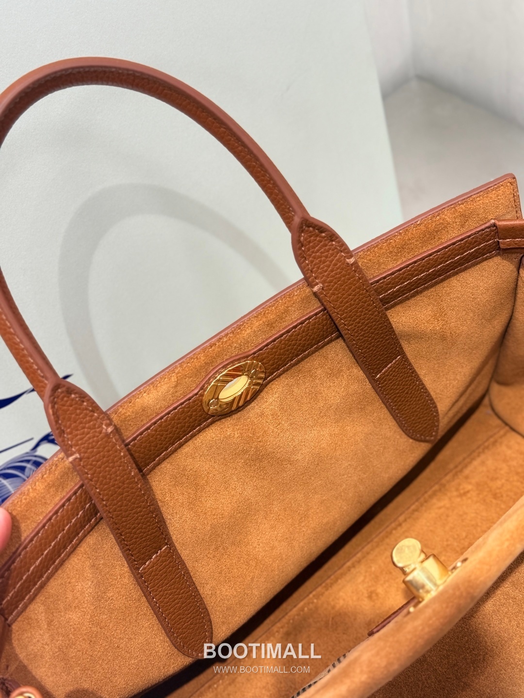 Burberry Cotswolds Tote Suede Leather Beige Bag 버버리 코츠월즈 토트 343173 스웨이드 레더 베이지 31cm 14