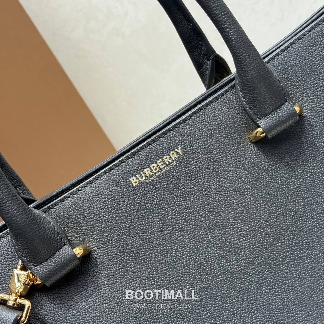 Burberry Classic Check Canvas 473170 Cotton Calfskin Trim Beige Top Handle Bag 버버리 클래식 체크 캔버스 473170 코튼 카프스킨 트리밍 베이지 탑핸들백 33cm 5