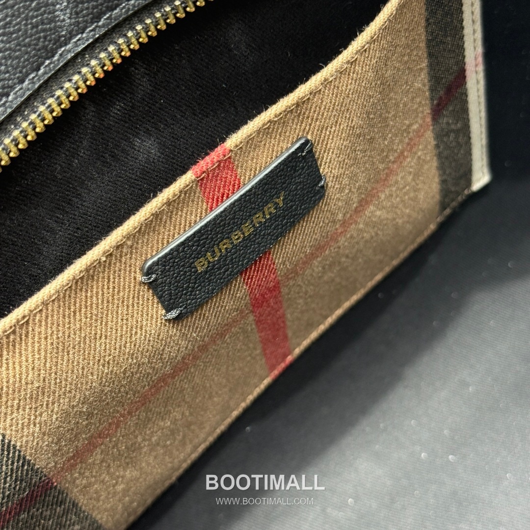 Burberry Classic Check Canvas 473170 Cotton Calfskin Trim Beige Top Handle Bag 버버리 클래식 체크 캔버스 473170 코튼 카프스킨 트리밍 베이지 탑핸들백 33cm 7