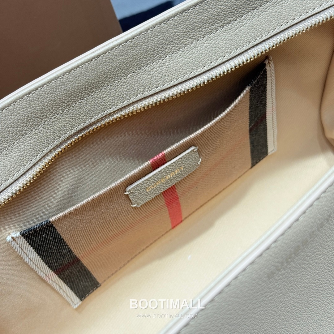 Burberry Classic Check Canvas 473170 Cotton Calfskin Trim Beige Top Handle Bag 버버리 클래식 체크 캔버스 473170 코튼 카프스킨 트리밍 베이지 탑핸들백 32.5cm 8