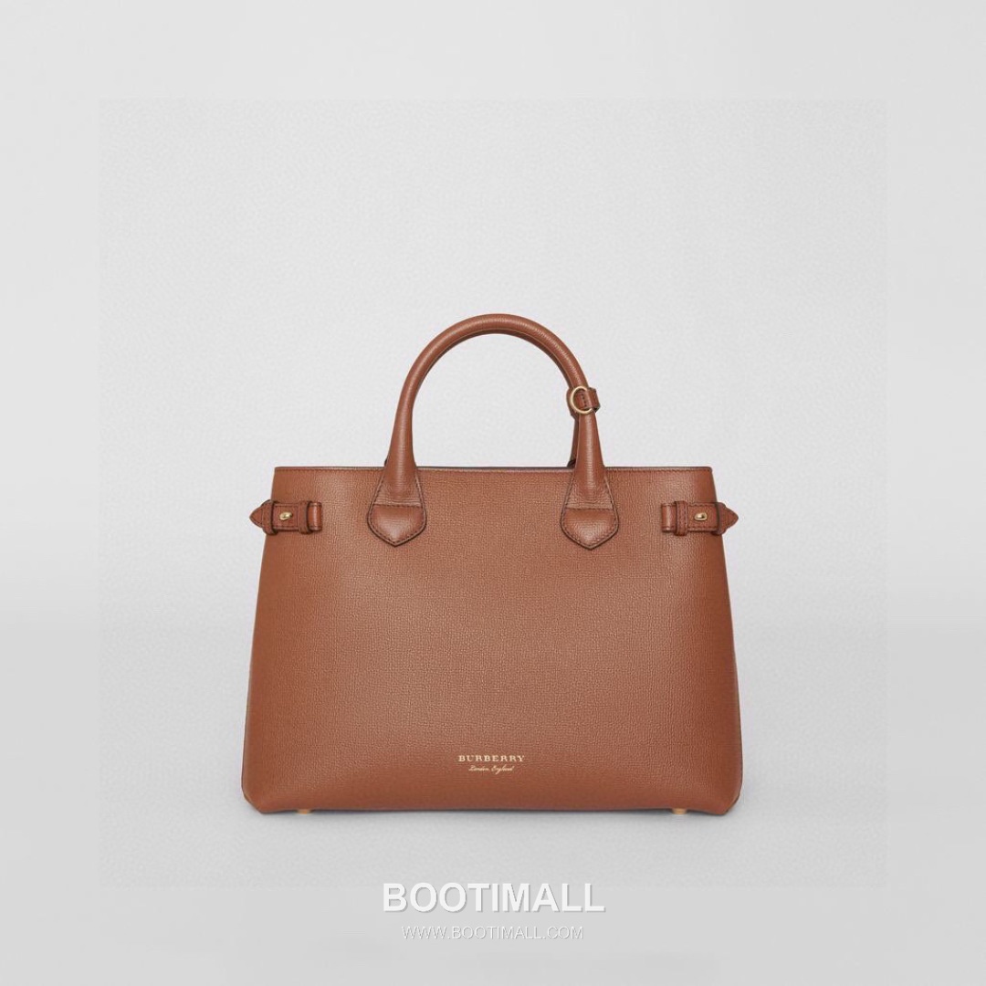 Burberry The Banner House Check Cotton Canvas, Grained Calfskin Tote Bag 버버리 더 배너 하우스 체크 코튼 캔버스, 그레인드 카프스킨 토트백 34cm 3