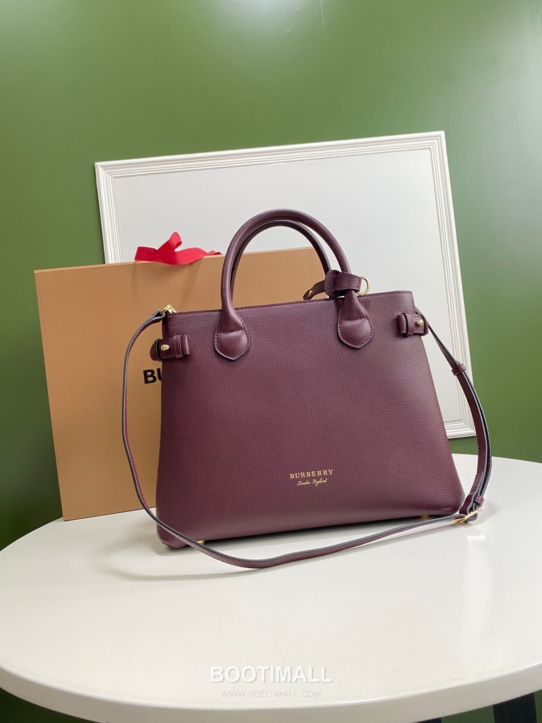 Burberry The Banner House Check Cotton Canvas, Grained Calfskin Tote Bag 버버리 더 배너 하우스 체크 코튼 캔버스, 그레인드 카프스킨 토트백 34cm 5