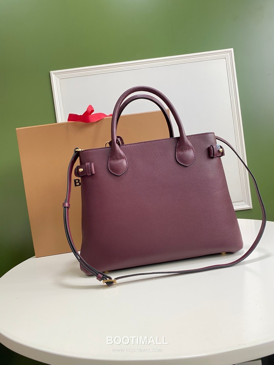 Burberry The Banner House Check Cotton Canvas, Grained Calfskin Tote Bag 버버리 더 배너 하우스 체크 코튼 캔버스, 그레인드 카프스킨 토트백 34cm 7