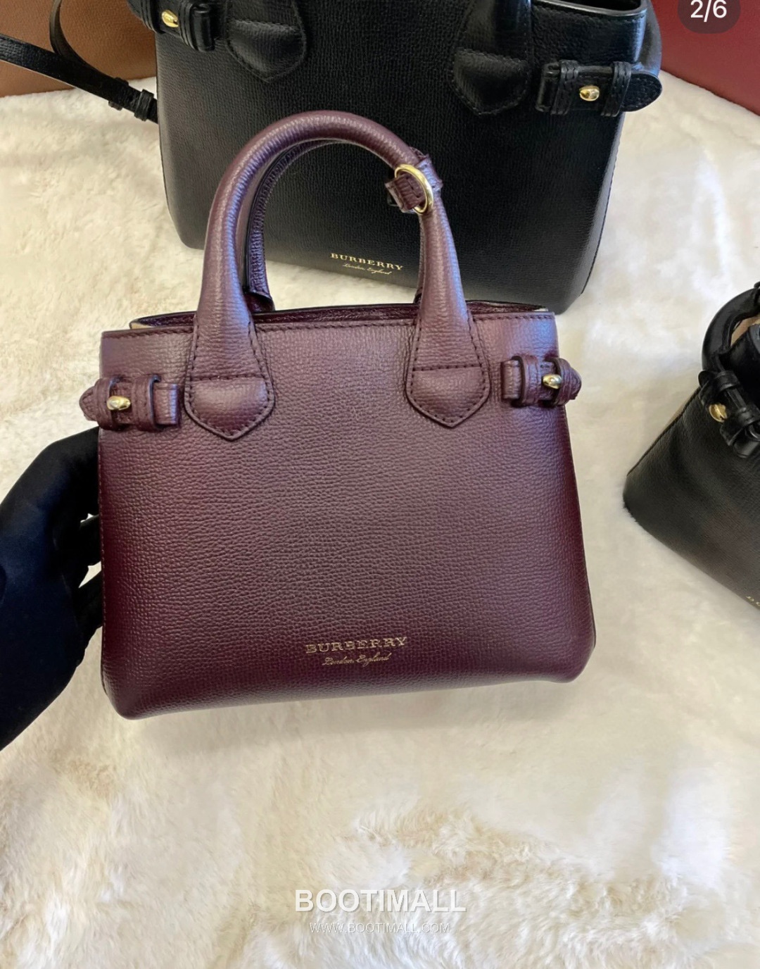 Burberry Banner Check Panel Calfskin Beige Top Handle Bag 버버리 배너 체크 패널 카프스킨 베이지 탑핸들백 26cm 5