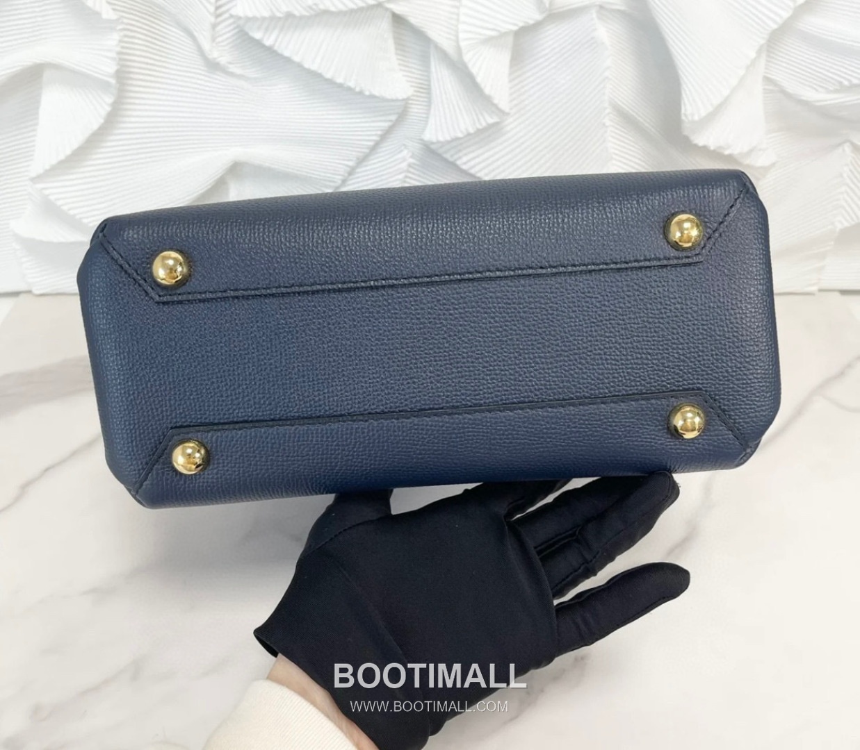 Burberry Banner House Check Grained Leather Navy Tote Bag 버버리 배너 하우스 체크 그레인드 레더 네이비 토트백 26cm 8