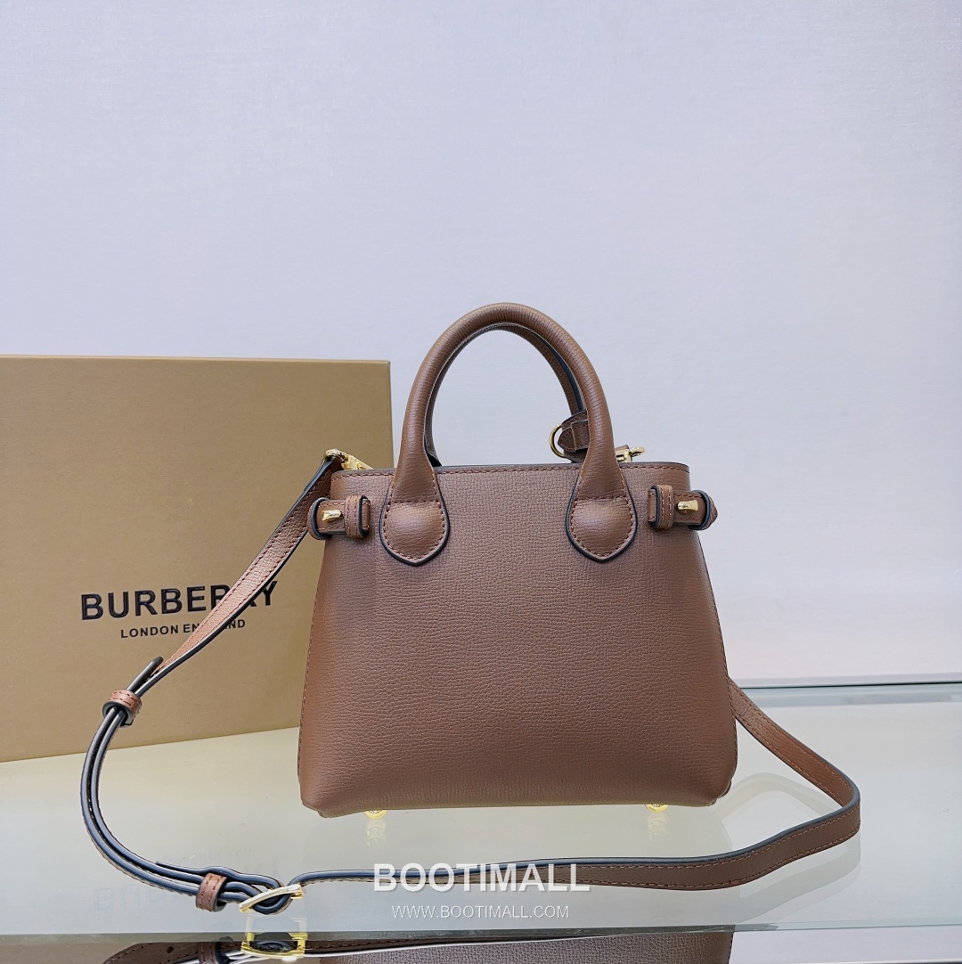 Burberry The Banner House Check Cotton Canvas Beige Top Handle Bag 버버리 더 배너 하우스 체크 코튼 캔버스 베이지 탑핸들백 22cm 2