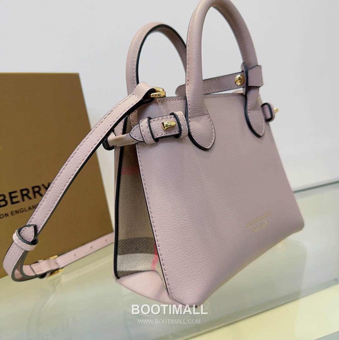 Burberry The Banner House Check Cotton Canvas Beige Top Handle Bag 버버리 더 배너 하우스 체크 코튼 캔버스 베이지 탑핸들백 22cm 13