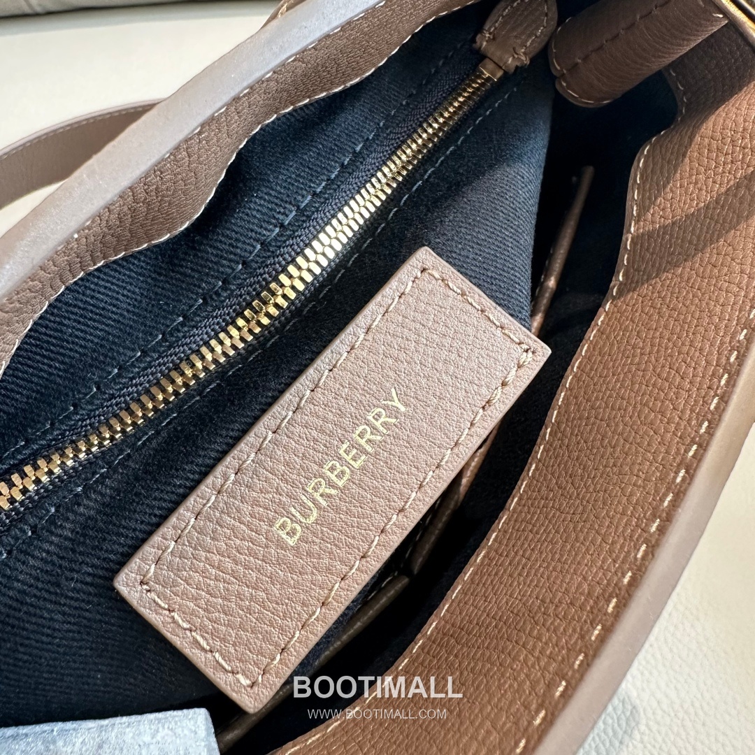 Burberry Banner Vintage Check Grained Cowhide Beige Tote Bag 버버리 배너 빈티지 체크 557163 그레인드 소가죽 베이지 토트백 26cm 7