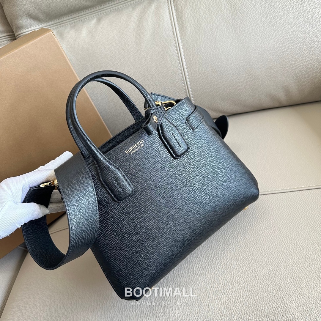 Burberry Banner Vintage Check Grained Cowhide Beige Tote Bag 버버리 배너 빈티지 체크 557163 그레인드 소가죽 베이지 토트백 26cm 2