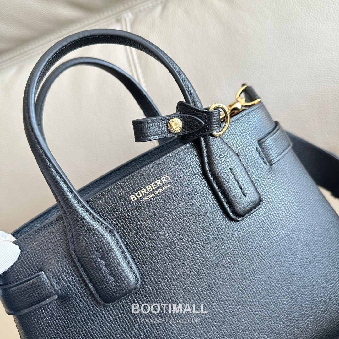 Burberry Banner Vintage Check Grained Cowhide Beige Tote Bag 버버리 배너 빈티지 체크 557163 그레인드 소가죽 베이지 토트백 26cm 3