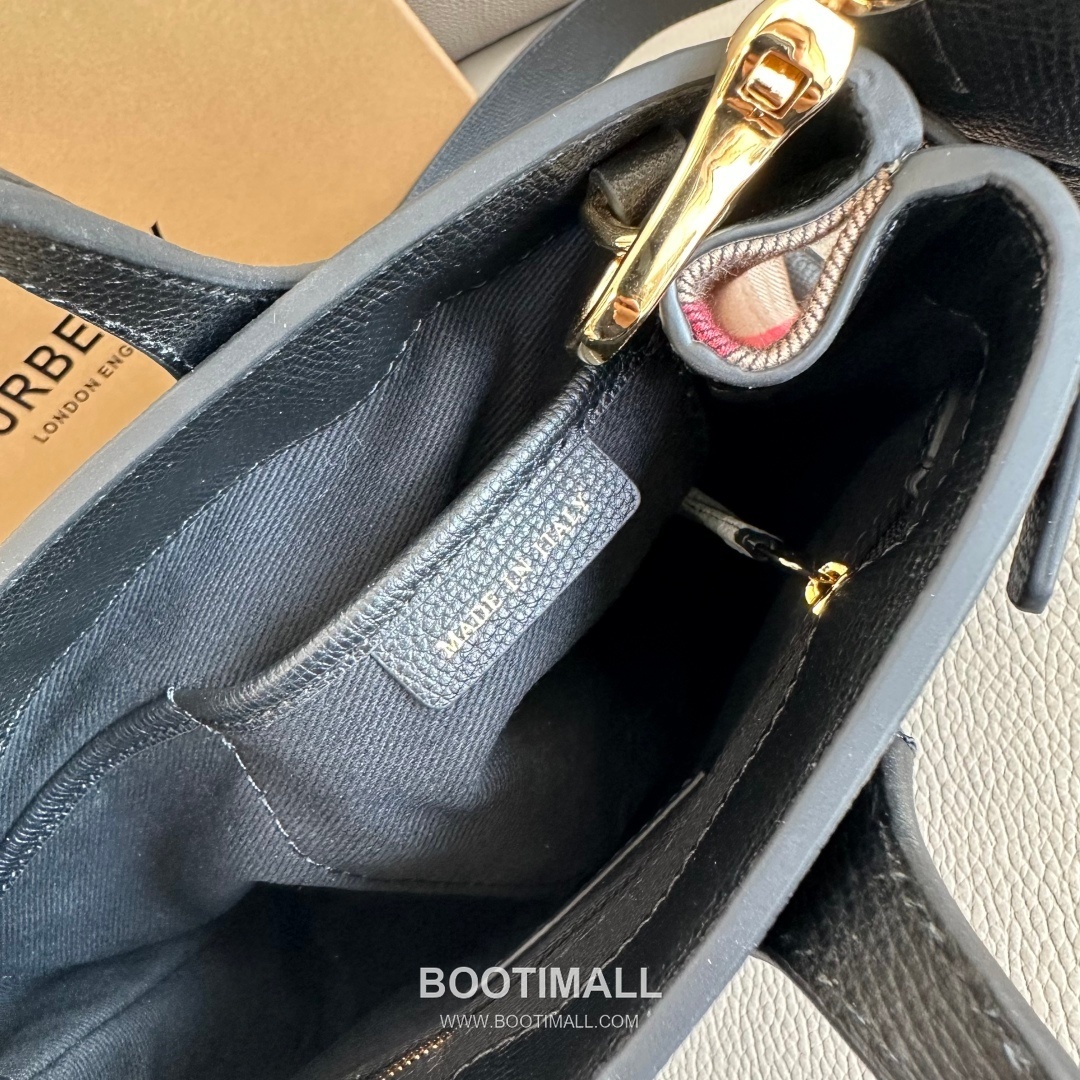 Burberry Banner Vintage Check Grained Cowhide Beige Tote Bag 버버리 배너 빈티지 체크 557163 그레인드 소가죽 베이지 토트백 26cm 9