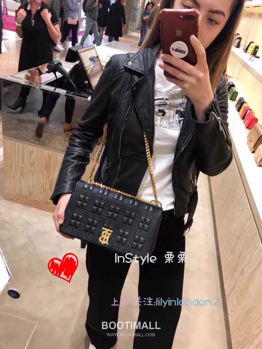 Burberry Lola Quilted Italian-Tanned Lambskin Chain Shoulder Bag 버버리 롤라 퀼팅 이탈리아 태닝 램스킨 체인 숄더백 28cm 7