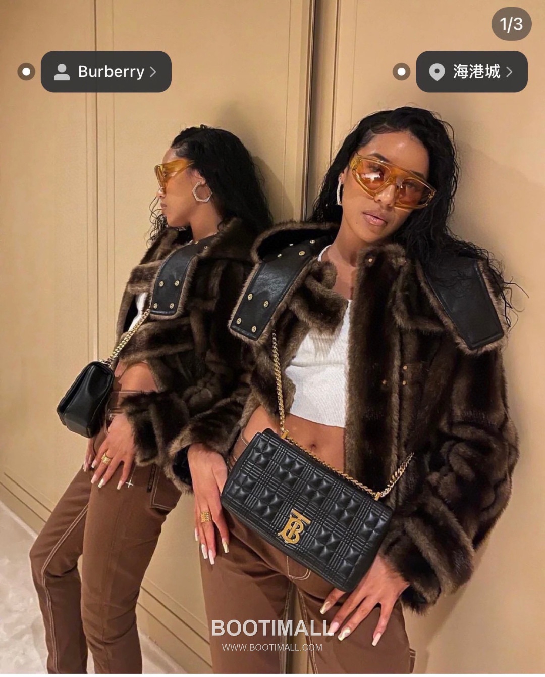 Burberry Lola Quilted Italian Tanned Lambskin Chain Shoulder Bag 버버리 롤라 퀼팅 209163 이탈리아 태닝 램스킨 체인 숄더백 23cm 2