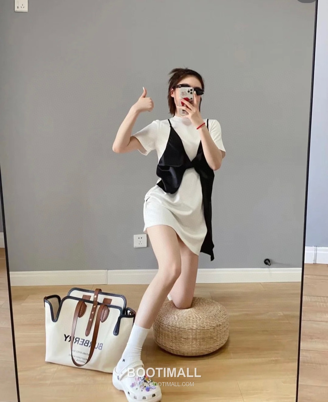 Burberry The Belt Horseferry Cotton Canvas Tote Bag 버버리 더 벨트 호스페리 코튼 캔버스 토트백 43cm 3