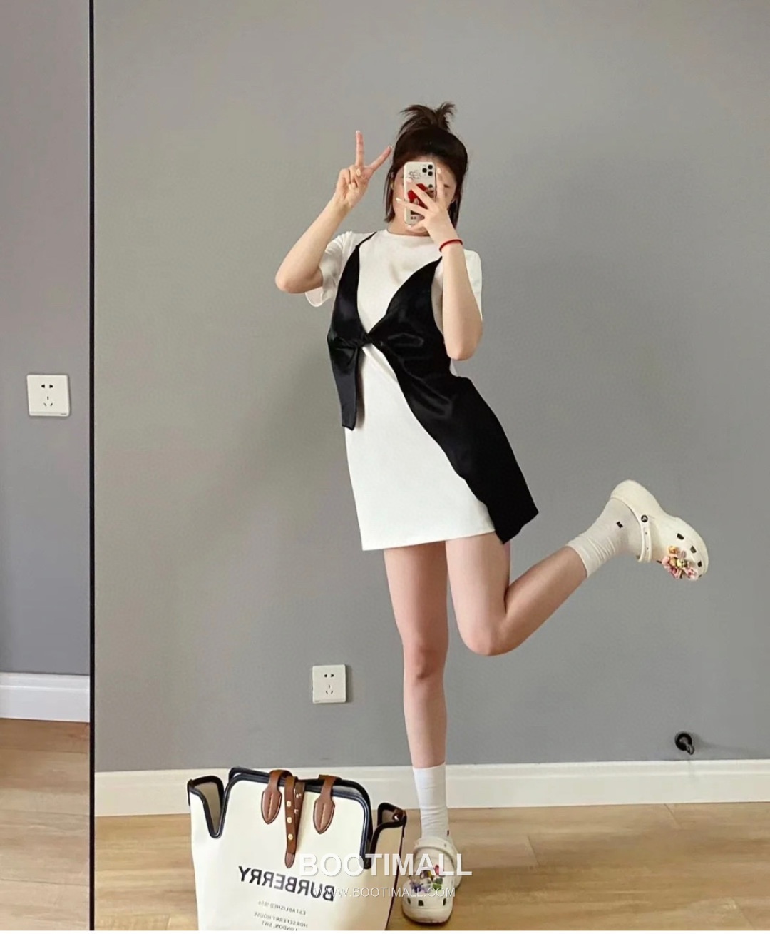 Burberry The Belt Horseferry Cotton Canvas Tote Bag 버버리 더 벨트 호스페리 코튼 캔버스 토트백 43cm 4