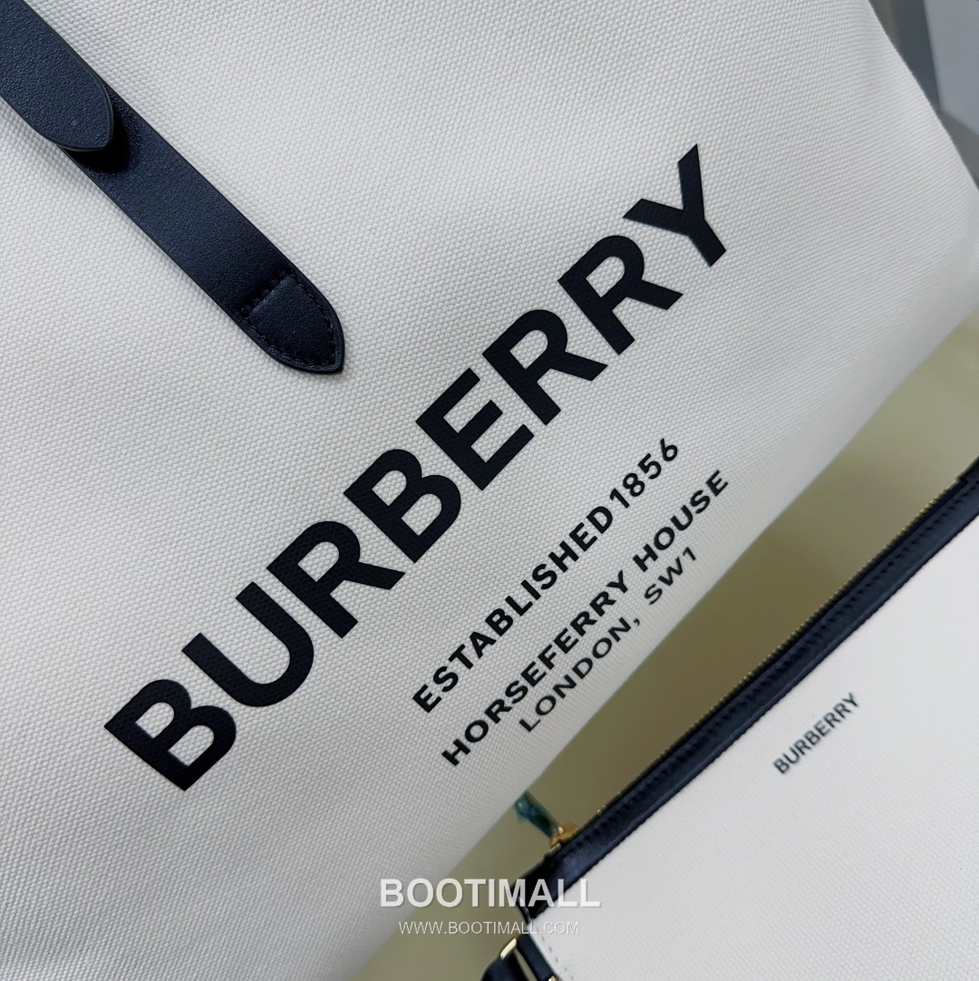Burberry The Belt Horseferry Cotton Canvas Tote Bag 버버리 더 벨트 호스페리 코튼 캔버스 토트백 43cm 13