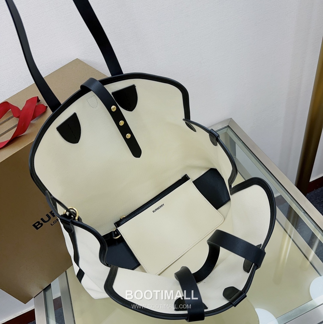 Burberry The Belt Horseferry Cotton Canvas Tote Bag 버버리 더 벨트 호스페리 코튼 캔버스 토트백 43cm 14