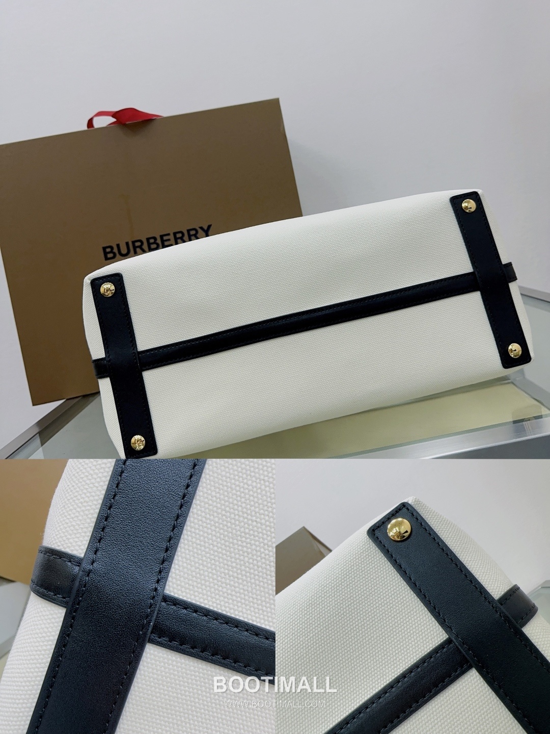 Burberry The Belt Horseferry Cotton Canvas Tote Bag 버버리 더 벨트 호스페리 코튼 캔버스 토트백 43cm 17