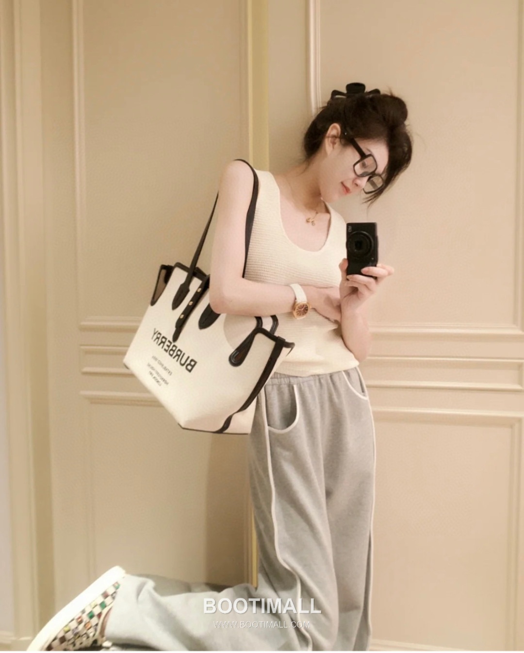 Burberry The Belt Horseferry Cotton Canvas Tote Bag 버버리 더 벨트 호스페리 코튼 캔버스 토트백 35cm 8