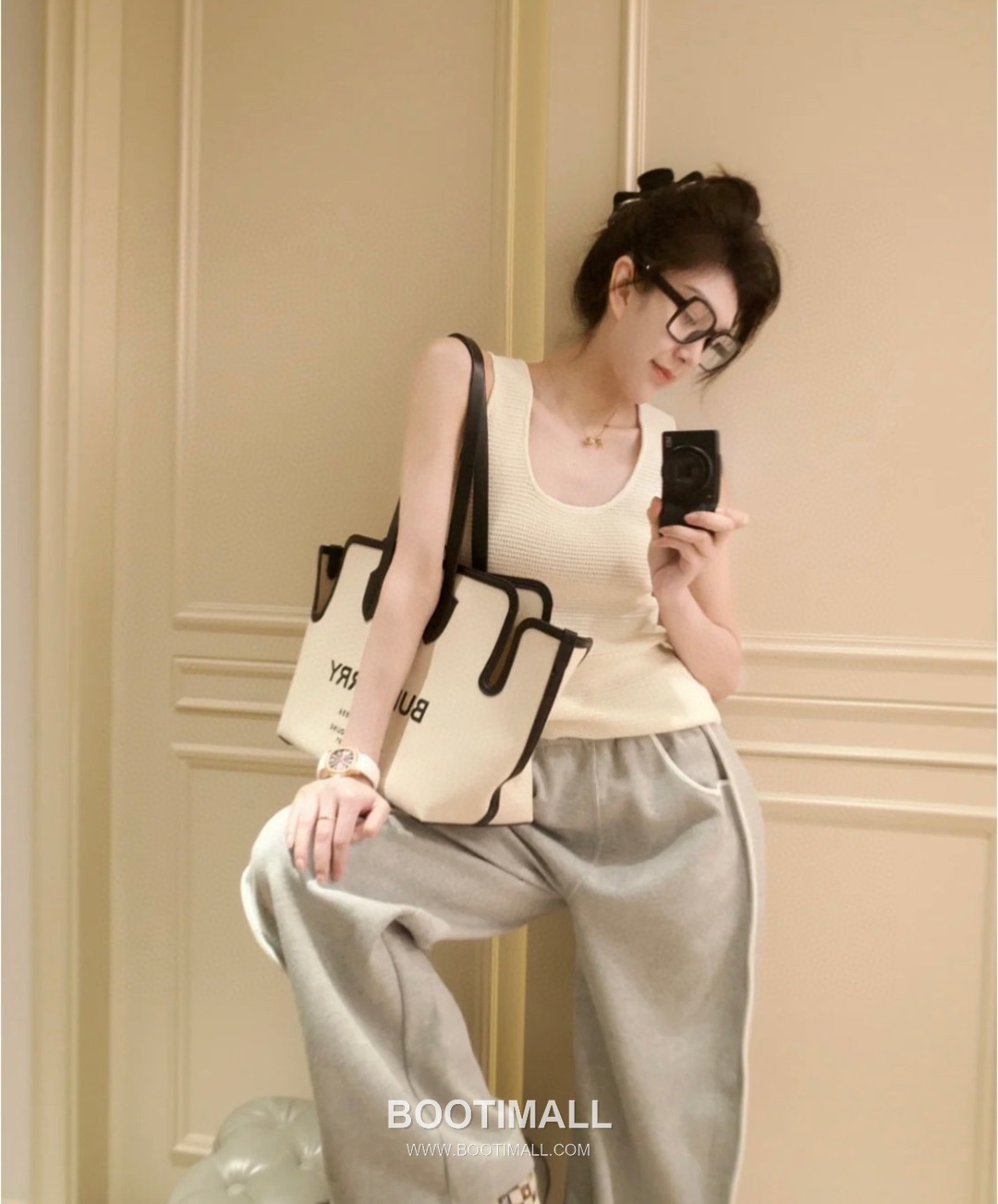 Burberry The Belt Horseferry Cotton Canvas Tote Bag 버버리 더 벨트 호스페리 코튼 캔버스 토트백 35cm 9