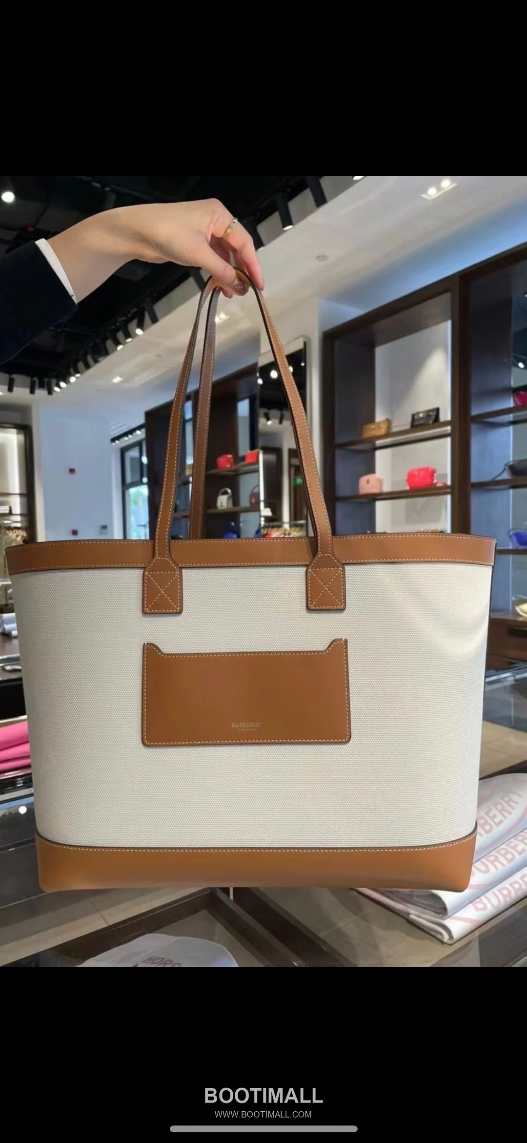 Burberry London 336160 Beige Tote Bag 버버리 런던 336160 베이지 토트백 36cm 2