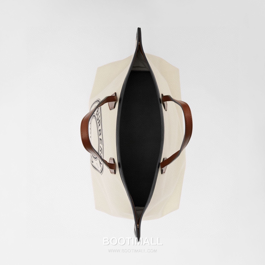 Burberry Society Logo Print Cotton Canvas Beige Tote Bag 버버리 소사이어티 로고 프린트 코튼 캔버스 베이지 토트백 38cm 9