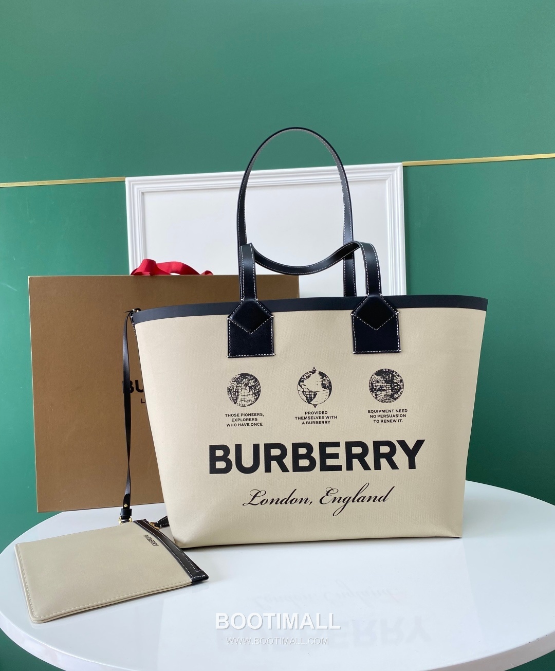 Burberry Reversible Print Check Coated Canvas Beige Tote Bag 버버리 리버서블 프린트 체크 코팅 캔버스 베이지 토트백 51cm 11