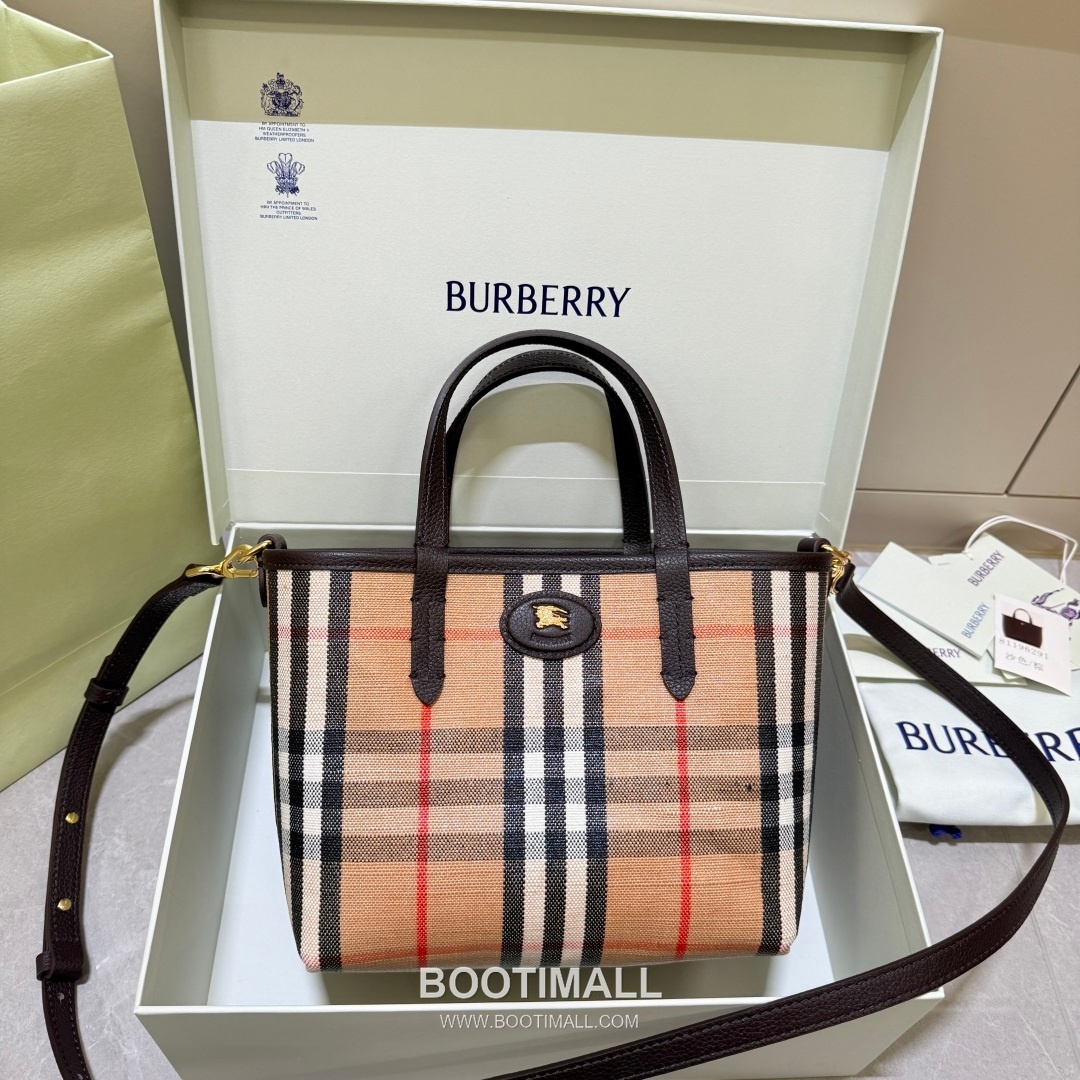 Burberry Reversible Mini Tote Grained Calfskin Bag 버버리 리버서블 미니 토트 그레인드 카프스킨 10