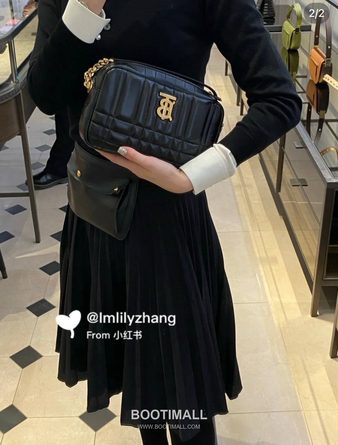 Burberry Lola Quilted Camera Italian-Tanned Lambskin Crossbody Bag 버버리 롤라 퀼티드 카메라 이탈리아 태닝 램스킨 크로스백 24cm 9