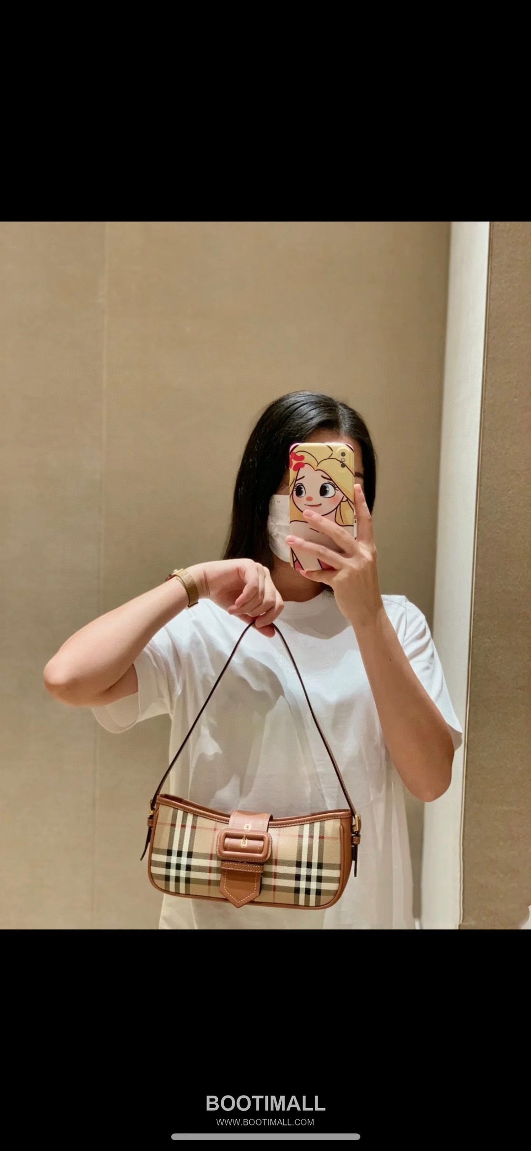 Burberry Check Buckle Strap Shoulder Bag 버버리 체크 버클 스트랩 숄더백 26cm 24