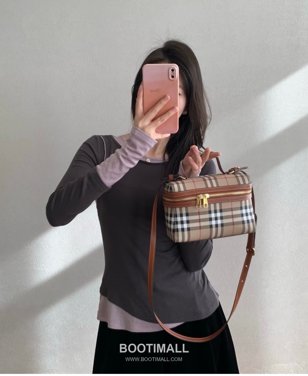 Burberry Check Vanity Cotton Blend Archive Beige Top Handle Bag 버버리 체크 배니티 525153 코튼 혼방 아카이브 베이지 탑핸들백 20cm 1