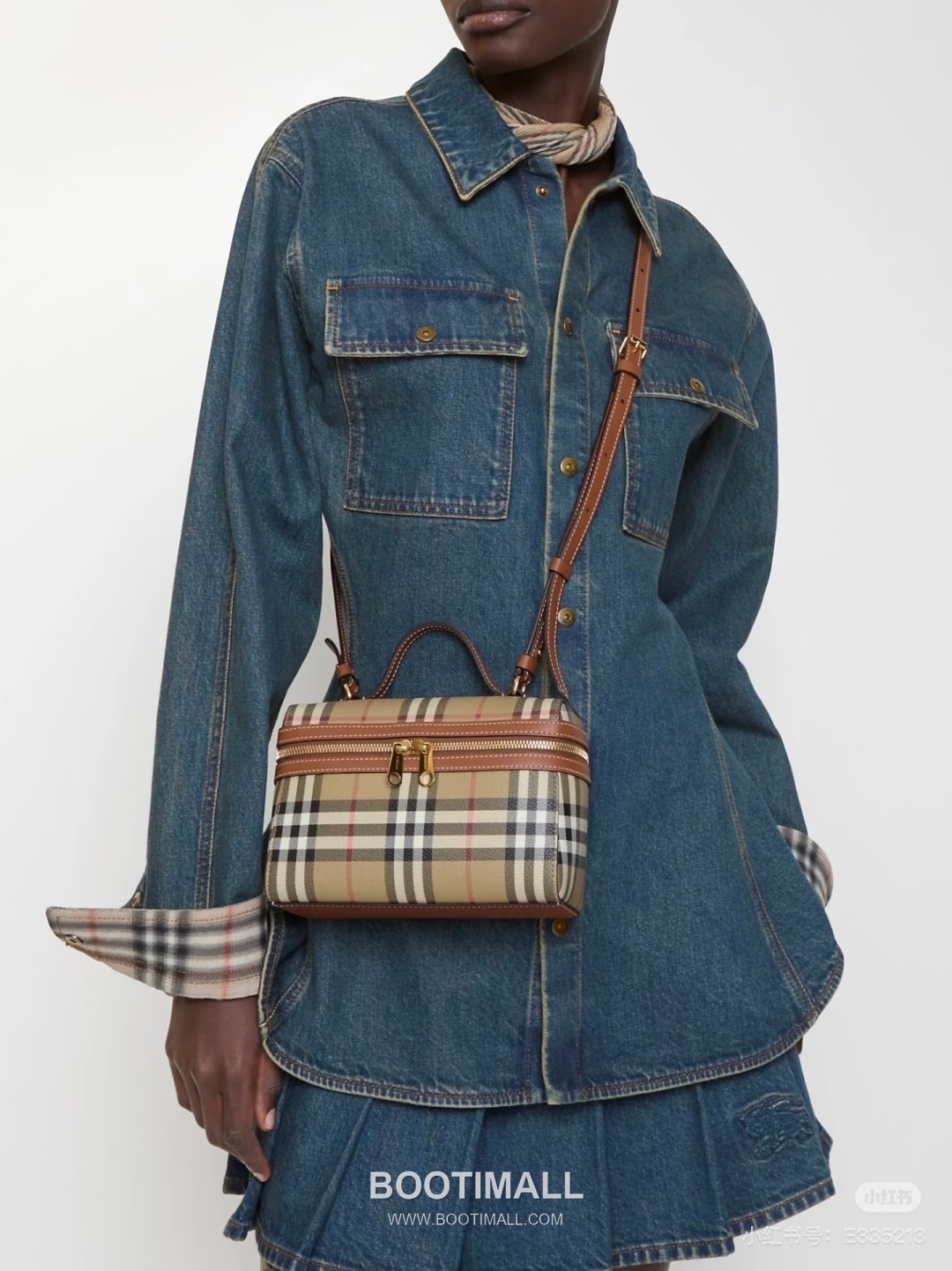 Burberry Check Vanity Cotton Blend Archive Beige Top Handle Bag 버버리 체크 배니티 525153 코튼 혼방 아카이브 베이지 탑핸들백 20cm 7