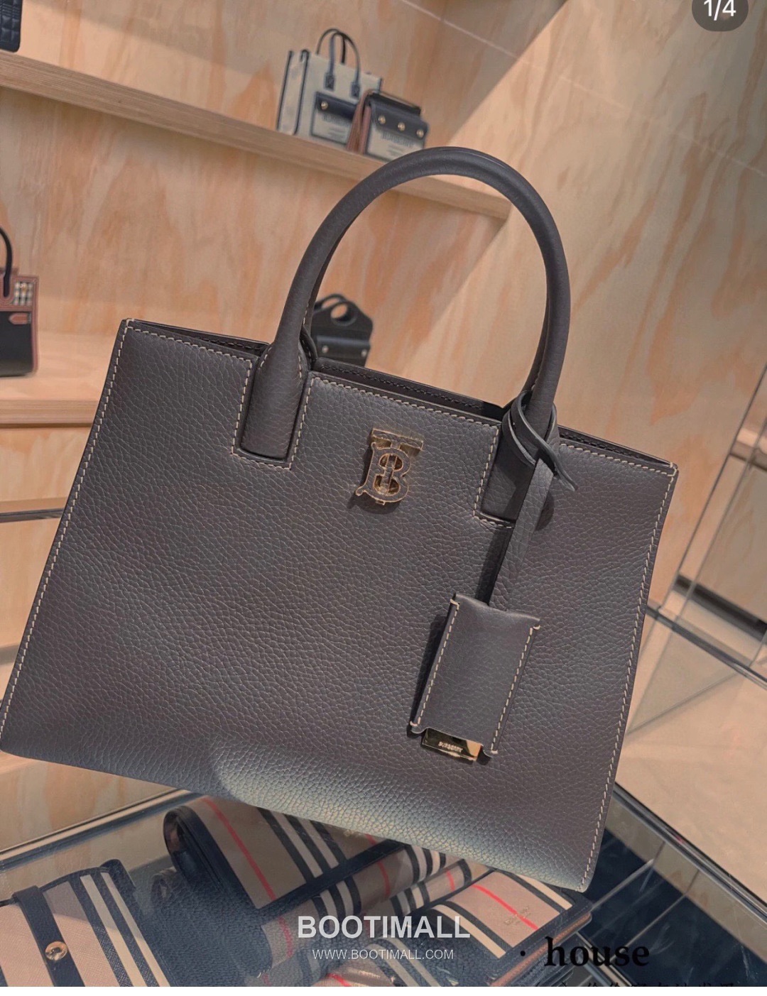 Burberry Thomas Logo Tote Grained Calfskin Bag 버버리 토마스 로고 토트 044173 그레인드 카프스킨 27cm 3