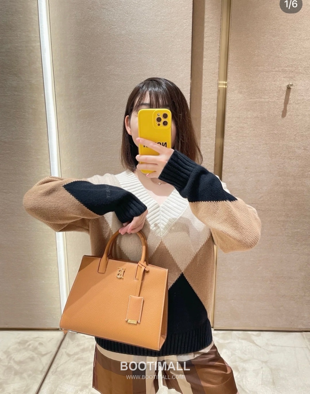 Burberry Thomas Logo Tote Grained Calfskin Bag 버버리 토마스 로고 토트 044173 그레인드 카프스킨 27cm 2