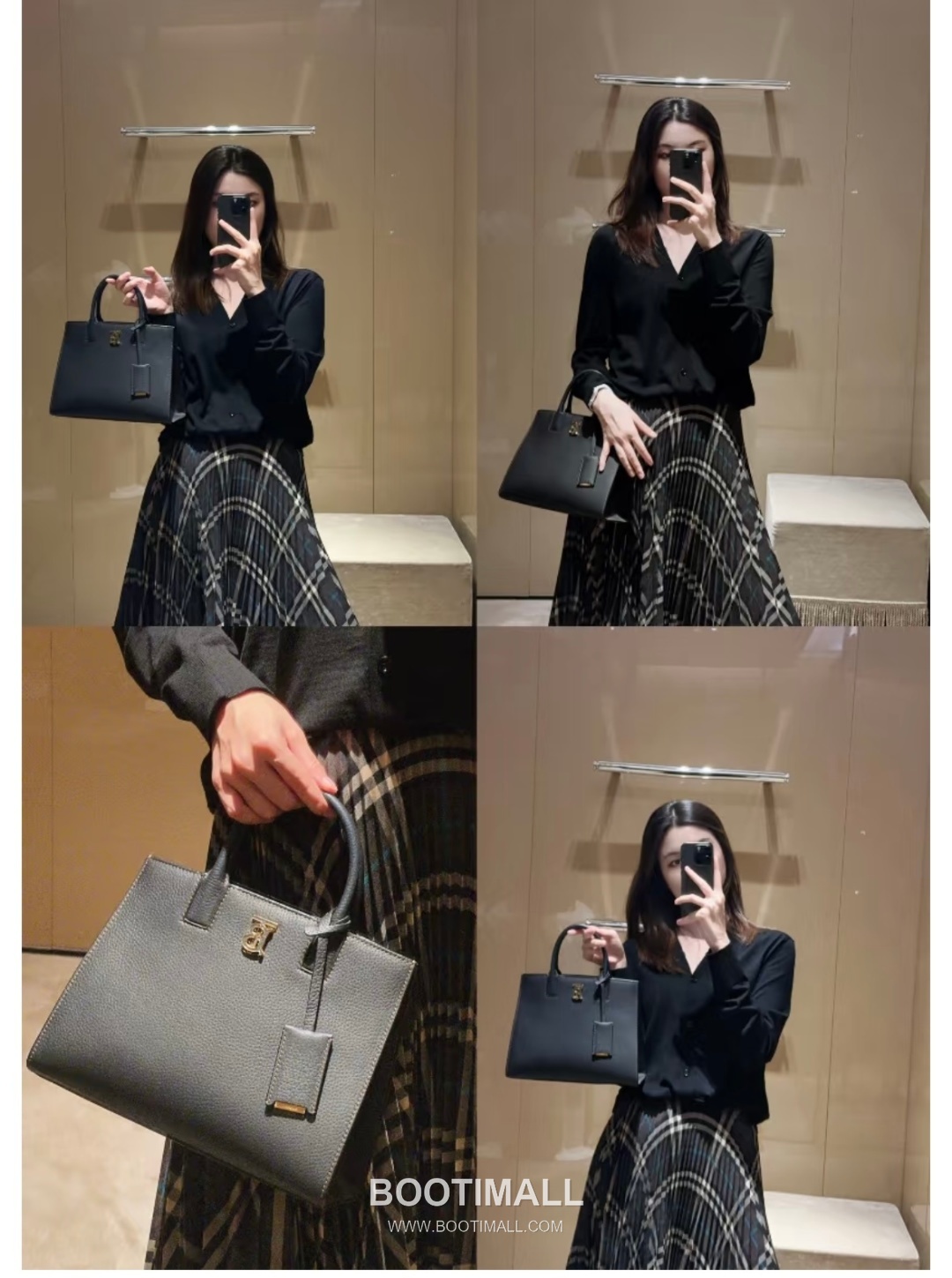 Burberry Thomas Logo Tote Grained Calfskin Bag 버버리 토마스 로고 토트 044173 그레인드 카프스킨 27cm 1