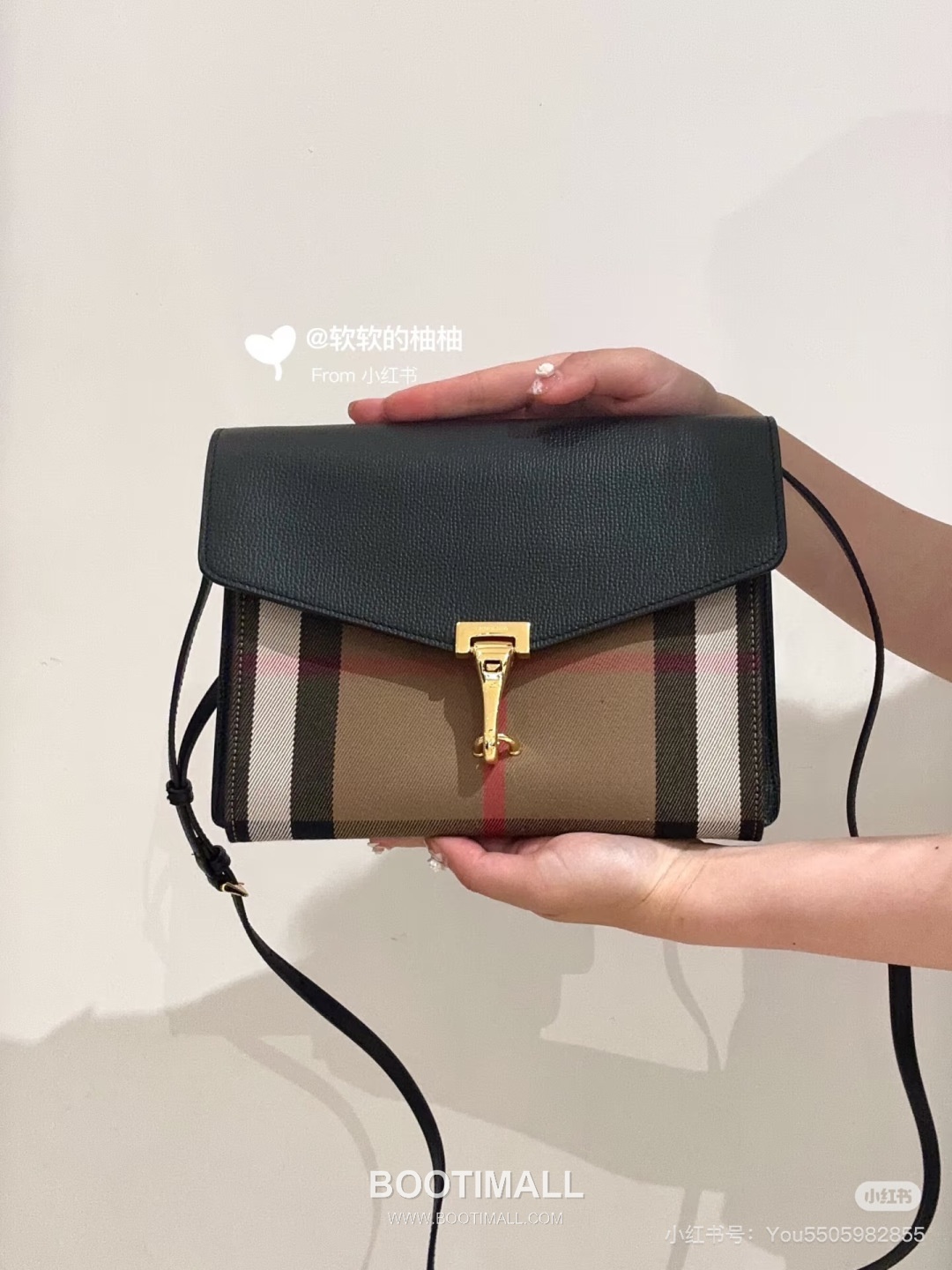 Burberry House Check Grained Leather 813153 Beige Crossbody Bag 버버리 하우스 체크 그레인드 레더 813153 베이지 크로스백 24cm 5
