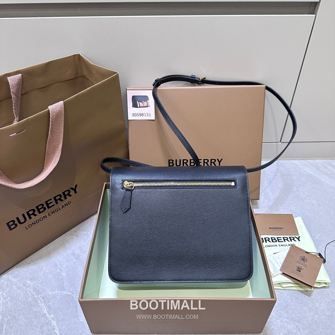 Burberry House Check Grained Leather 813153 Beige Crossbody Bag 버버리 하우스 체크 그레인드 레더 813153 베이지 크로스백 24cm 12