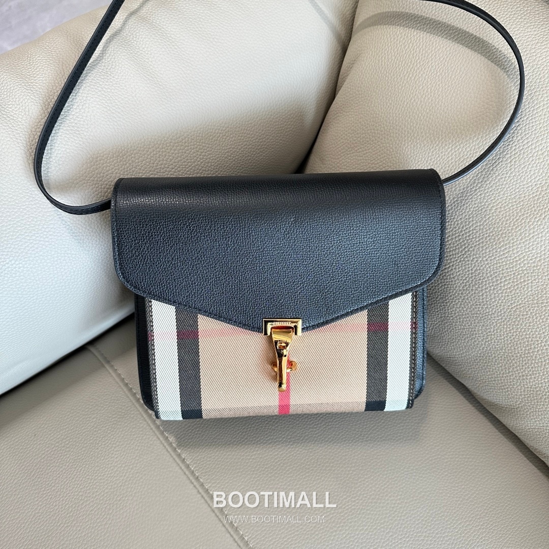 Burberry House Check Grained Leather 813153 Beige Crossbody Bag 버버리 하우스 체크 그레인드 레더 813153 베이지 크로스백 24cm 13