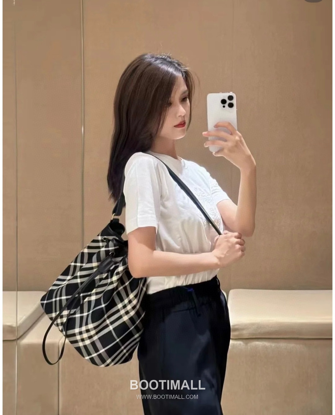 Burberry Check 871160 Cotton Twill Shoulder Bag 버버리 체크 871160 코튼 트윌 숄더백 29cm 3