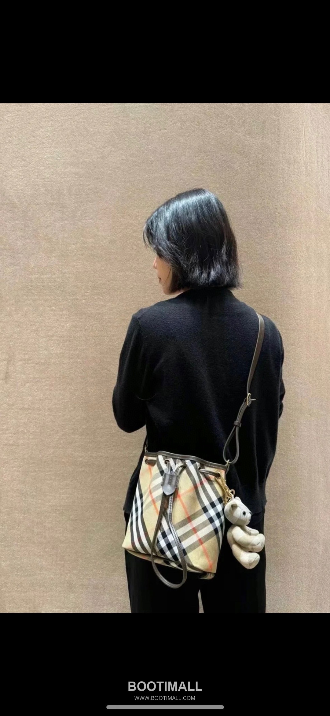 Burberry 057155 Twill Bucket Cotton Bag 버버리 057155 트윌 버킷 코튼 20cm 5