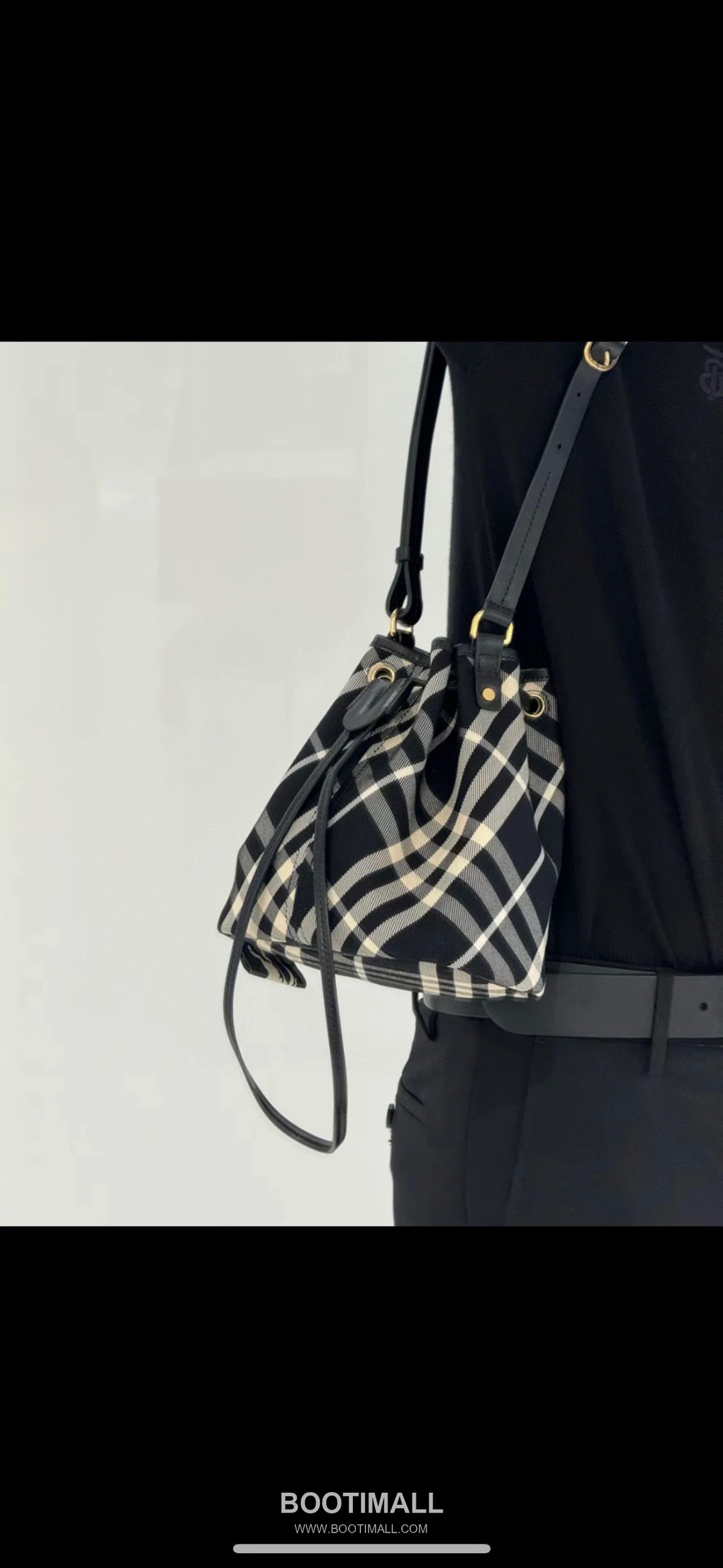 Burberry 057155 Twill Bucket Cotton Bag 버버리 057155 트윌 버킷 코튼 20cm 2