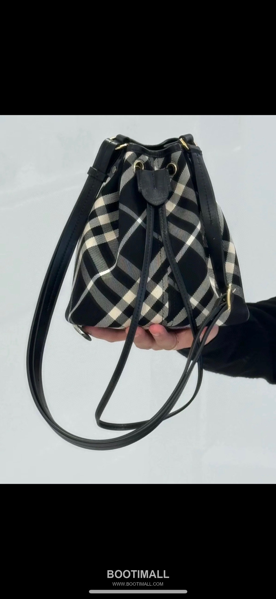 Burberry 057155 Twill Bucket Cotton Bag 버버리 057155 트윌 버킷 코튼 20cm 4