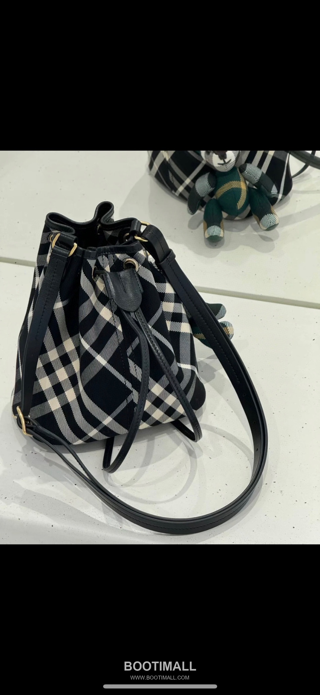 Burberry 057155 Twill Bucket Cotton Bag 버버리 057155 트윌 버킷 코튼 20cm 5