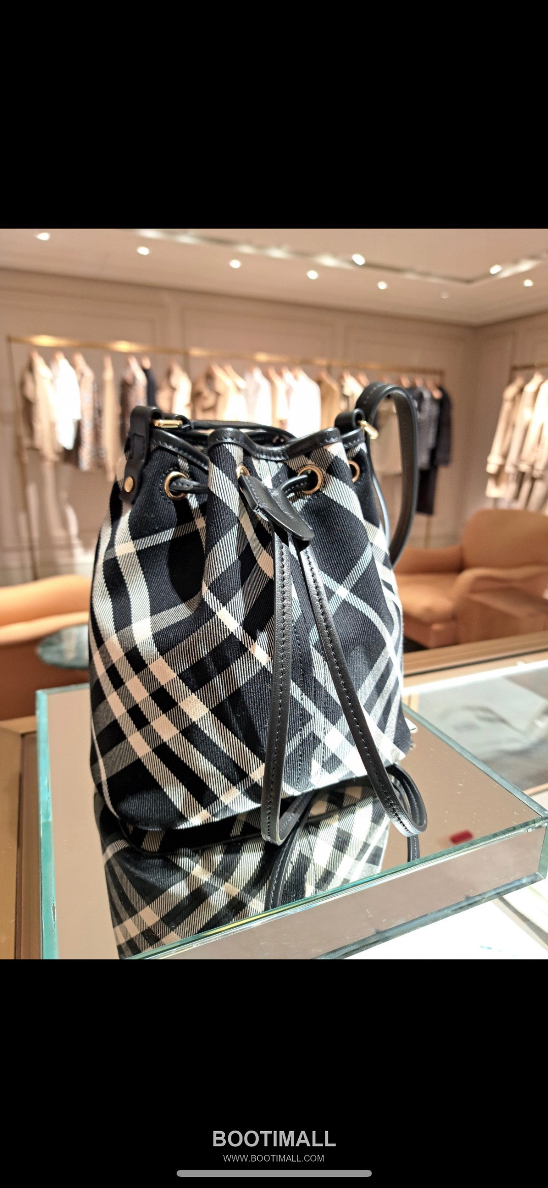 Burberry 057155 Twill Bucket Cotton Bag 버버리 057155 트윌 버킷 코튼 20cm 9