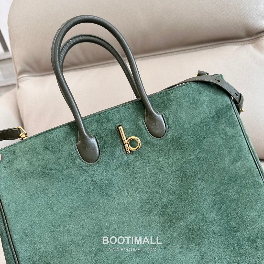 Burberry EKD B-Clasp Tote Calf Suede Handbag 버버리 EKD B-클라스프 토트 575190 카프 스웨이드 핸드백 36cm 3