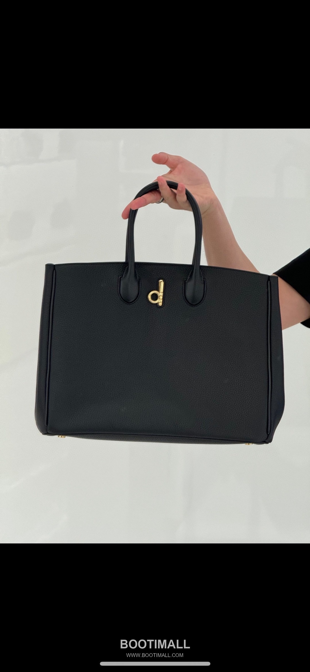 Burberry EKD B-Clasp Tote Grained Calfskin Black Bag 버버리 EKD B-클라스프 토트 575190 그레인드 카프스킨 블랙 35.5cm 2