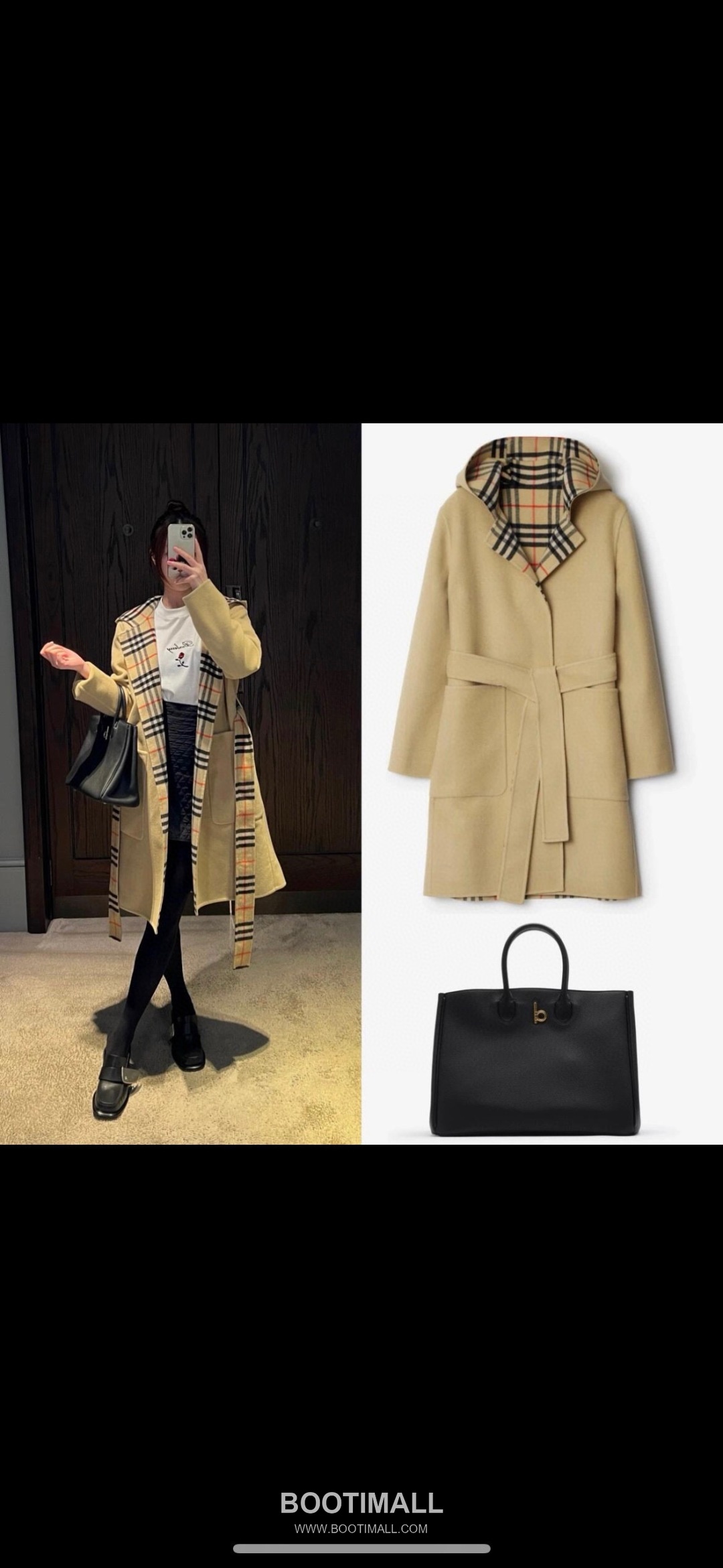 Burberry EKD B-Clasp Tote Grained Calfskin Black Bag 버버리 EKD B-클라스프 토트 575190 그레인드 카프스킨 블랙 35.5cm 3