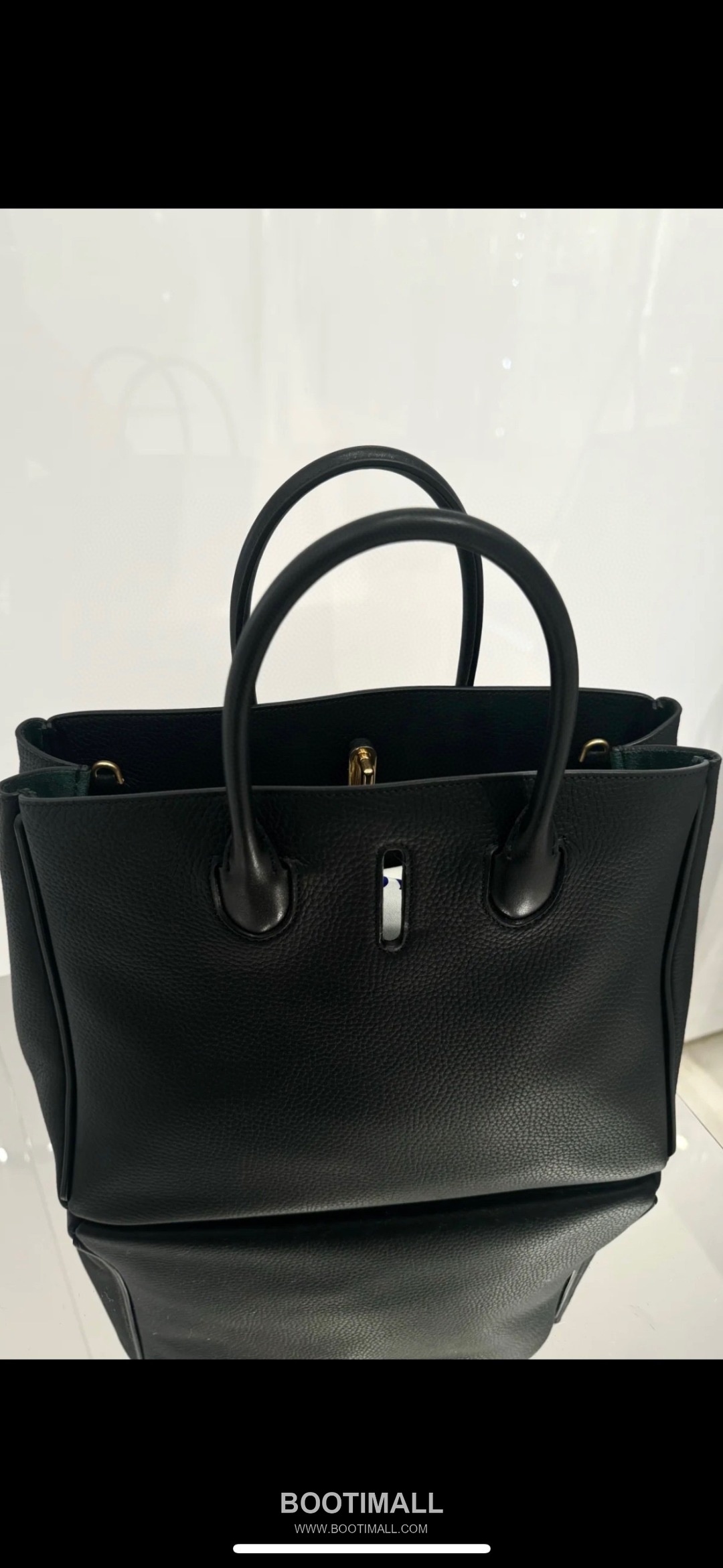 Burberry EKD B-Clasp Tote Grained Calfskin Black Bag 버버리 EKD B-클라스프 토트 575190 그레인드 카프스킨 블랙 35.5cm 6