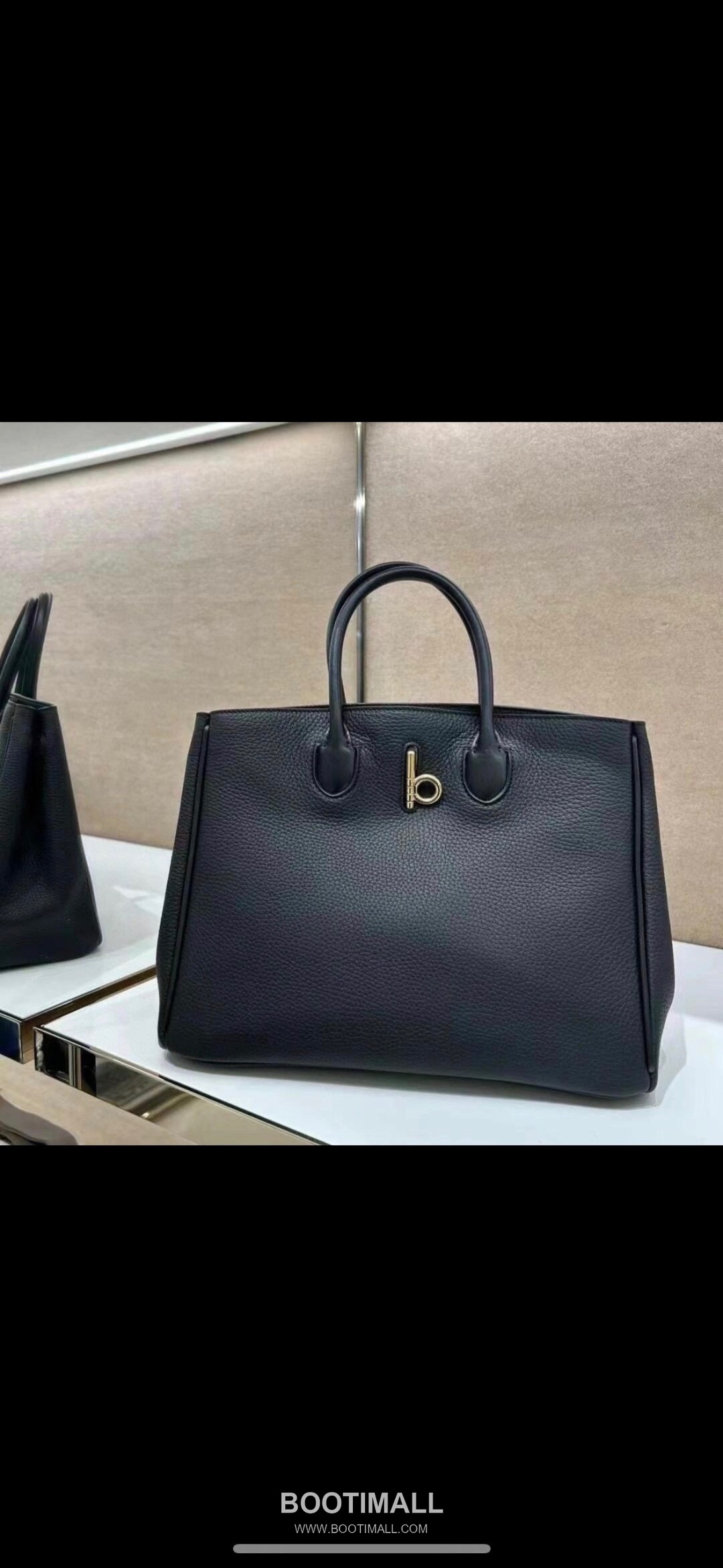 Burberry EKD B-Clasp Tote Grained Calfskin Black Bag 버버리 EKD B-클라스프 토트 575190 그레인드 카프스킨 블랙 35.5cm 8